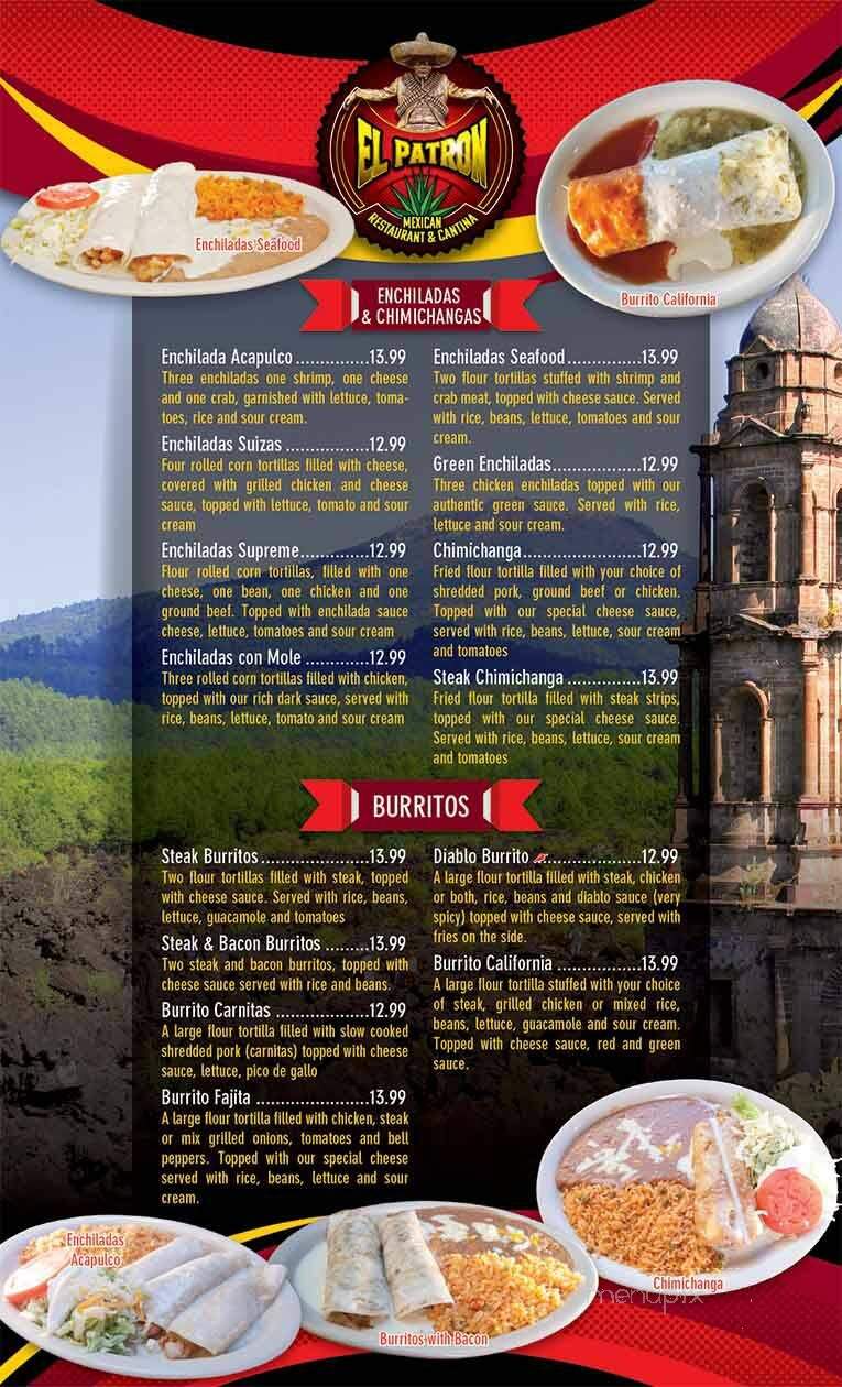 El Patron Mexican Restaurant & Cantina - Urbandale, IA menu_pic