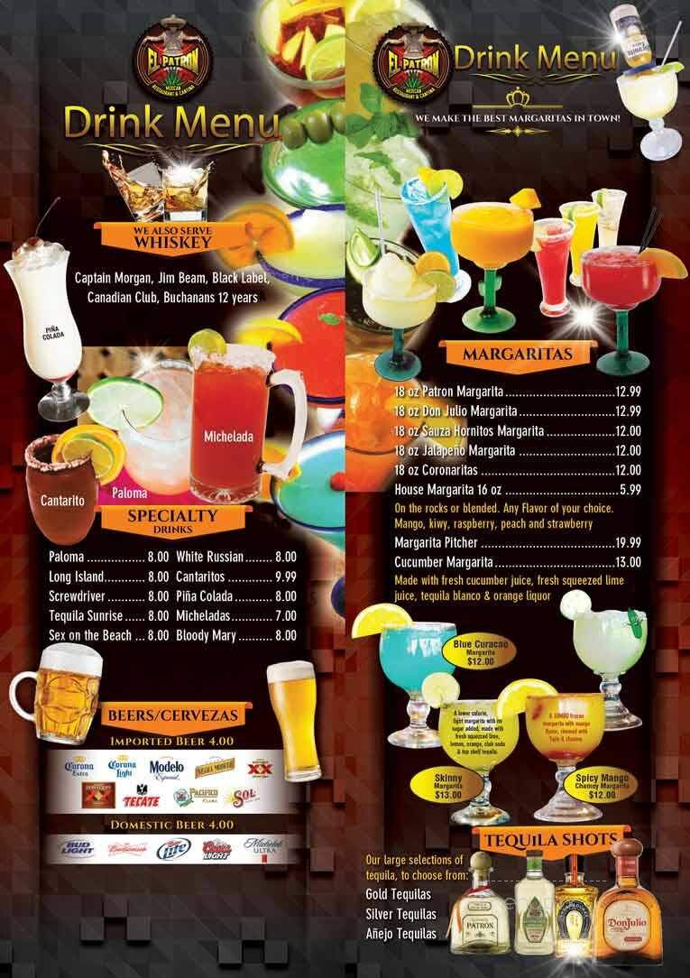 El Patron Mexican Restaurant & Cantina - Urbandale, IA menu_pic