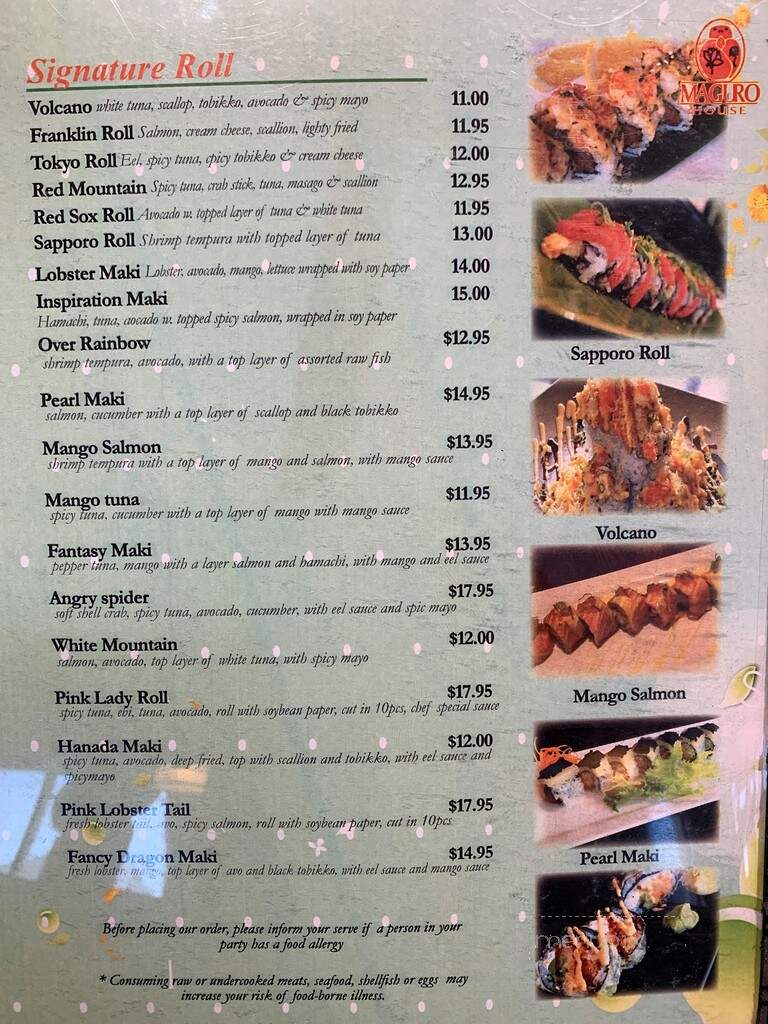 Maguro House - Franklin, MA menu_pic