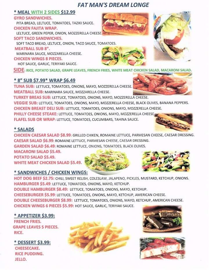 Fat Man's Dream - Myrtle Beach, SC menu_pic