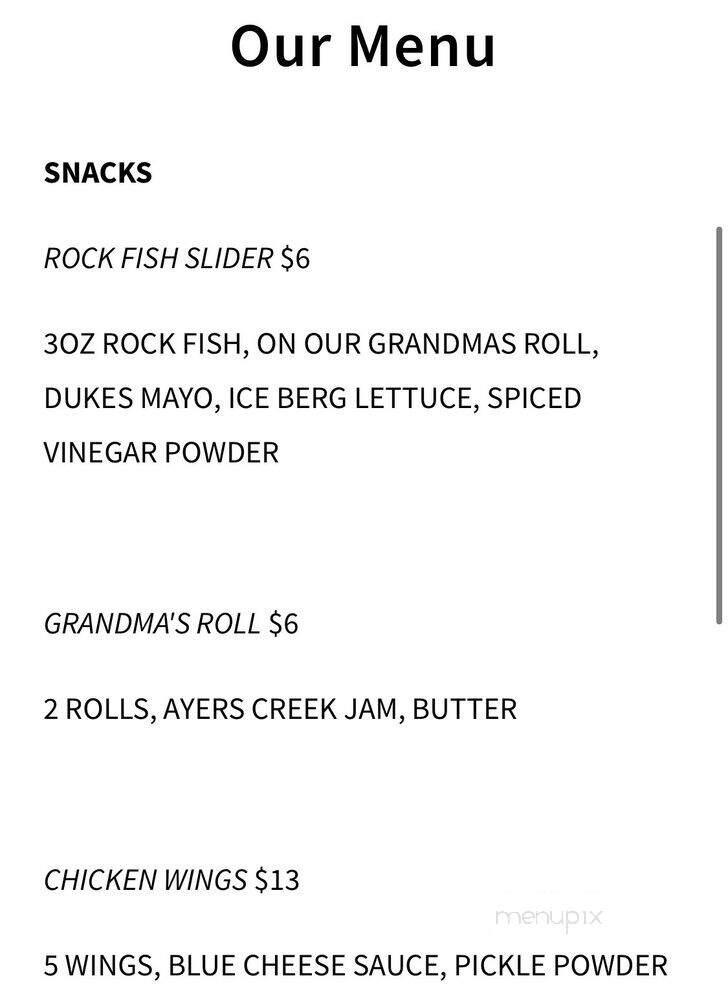 Ruthie's Cafe - Portland, OR menu_pic