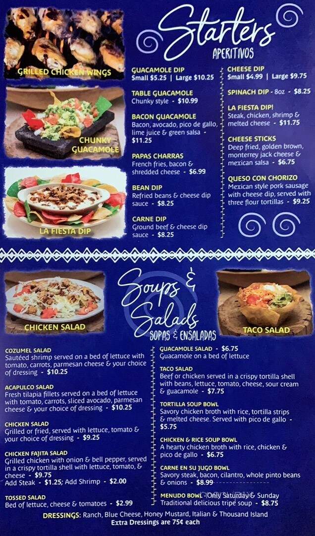 La Fiesta Mexican Grill - Villa Rica, GA menu_pic