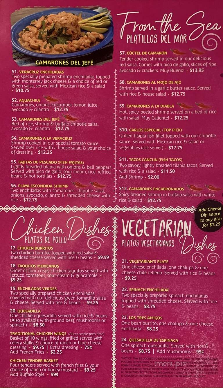 La Fiesta Mexican Grill - Villa Rica, GA menu_pic