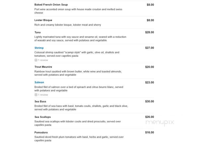 Veranda Restaurant - Lake Placid, NY menu_pic