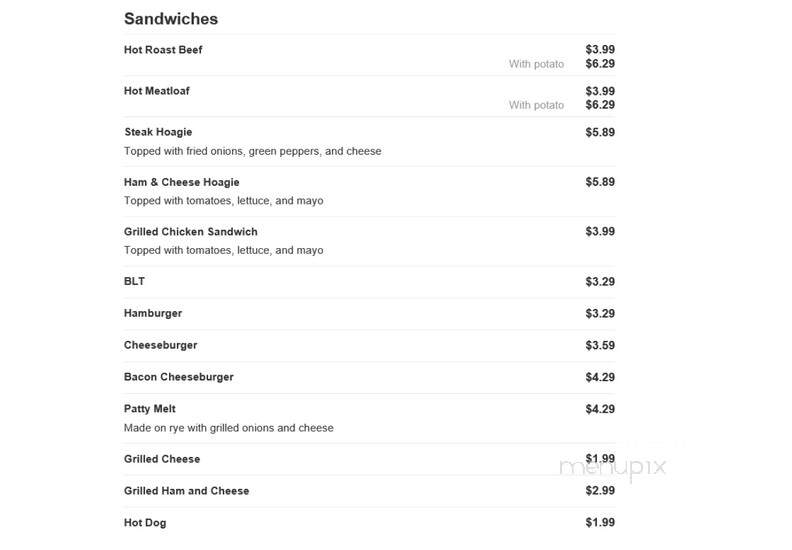 St Mary's Corner Restauran - Saint Marys, PA menu_pic