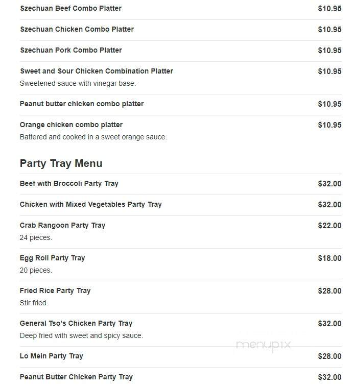Emperor's Buffet & Grill - Appleton, WI menu_pic