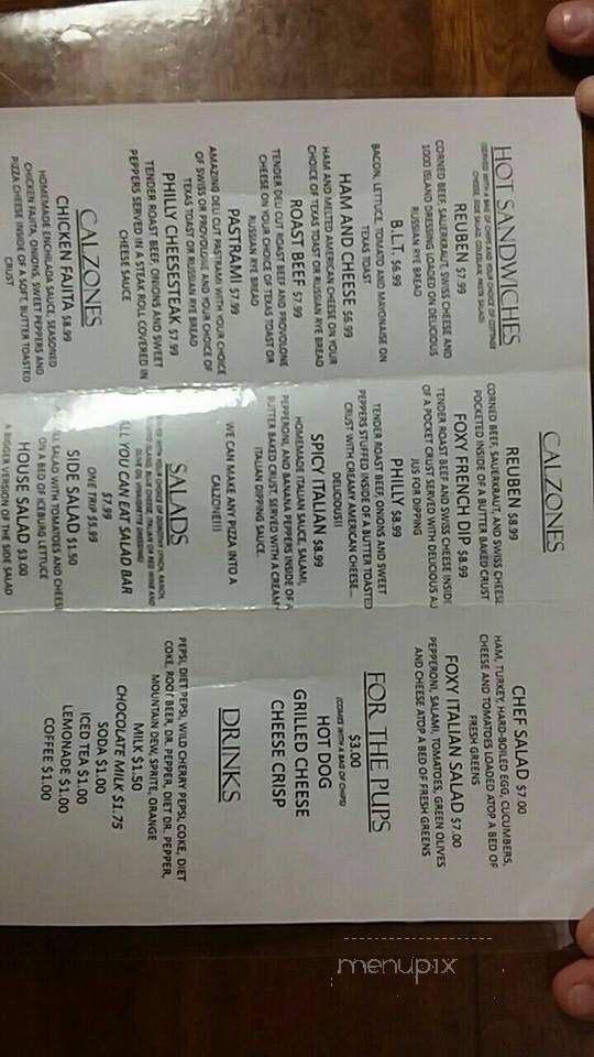 Fat Fox's - Red Cloud, NE menu_pic