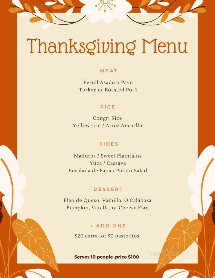 Cuba 1800's - Orlando, FL menu_pic