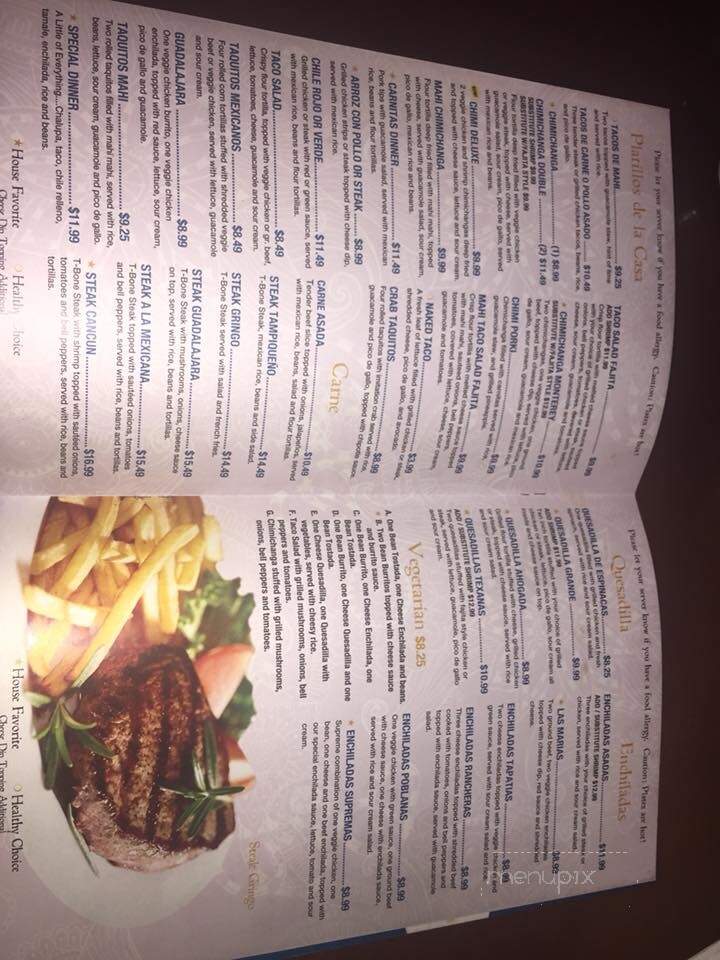 La Fiesta Mexican Restaurant - Vincennes, IN menu_pic