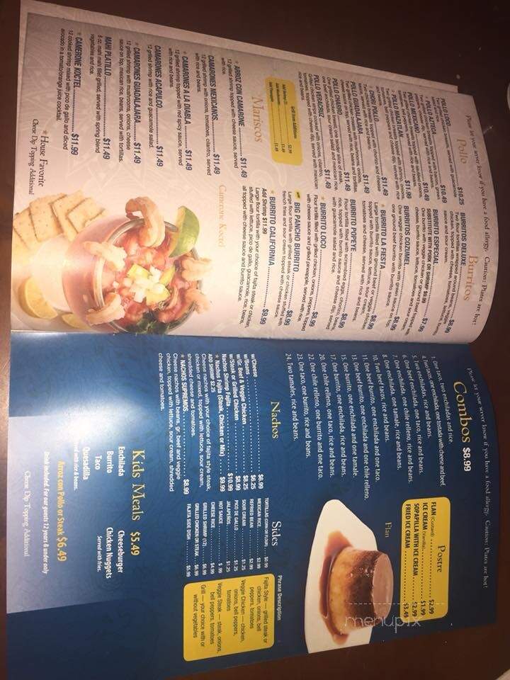 La Fiesta Mexican Restaurant - Vincennes, IN menu_pic
