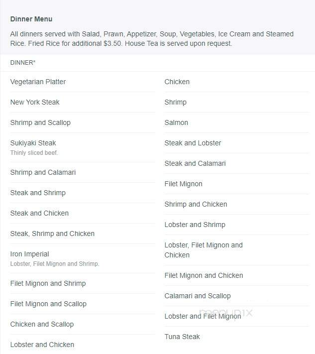 Iron Chef - Puyallup, WA menu_pic