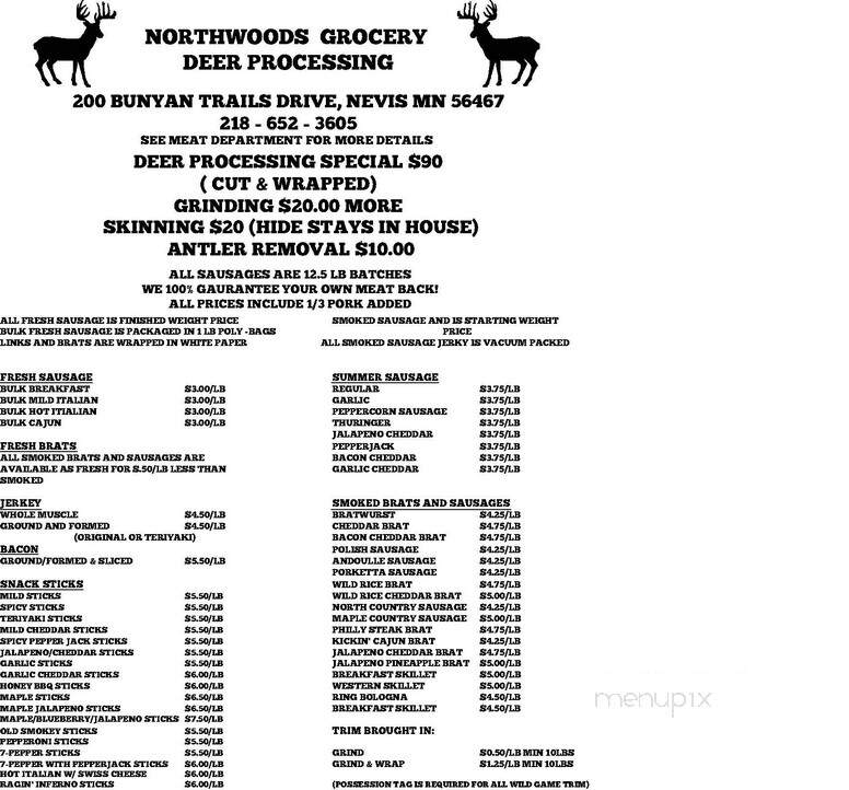 North Wind Grocery & Cafe - Nevis, MN menu_pic