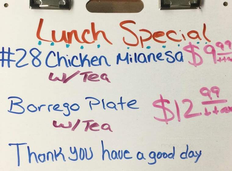 La Plazita - Cuero, TX menu_pic