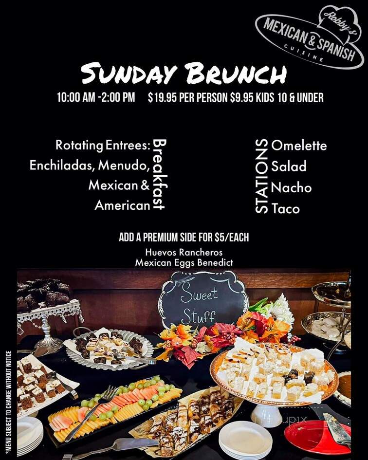 Robby's Mexican and Spanish Cuisine - Traverse City, MI menu_pic