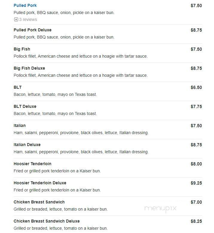 Mikie's Pub - Indianapolis, IN menu_pic