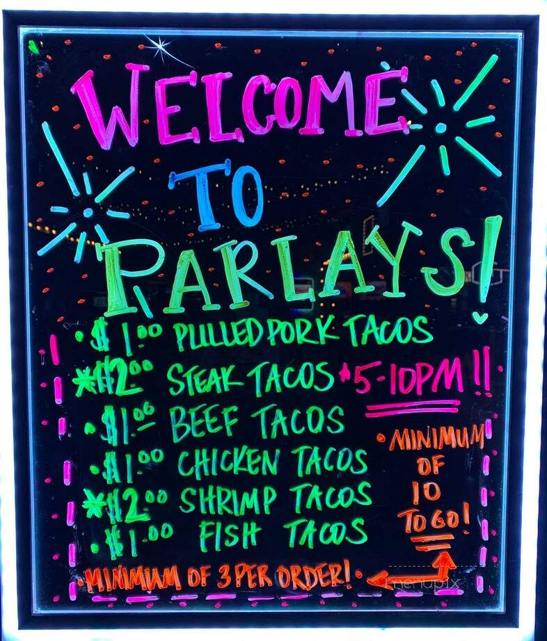 Parlay's - Virginia Beach, VA menu_pic