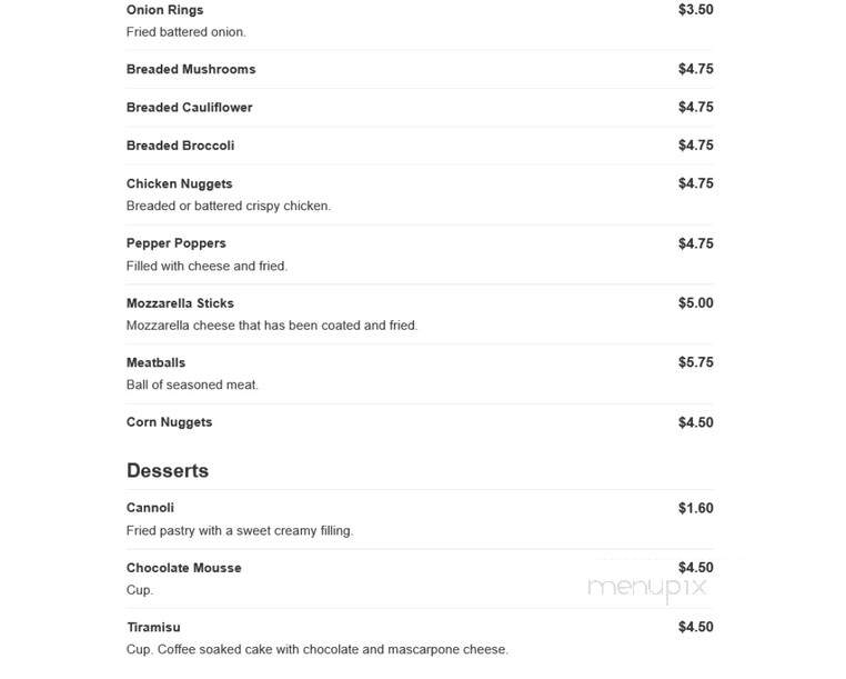 Pizza Village IV - Bethlehem, PA menu_pic