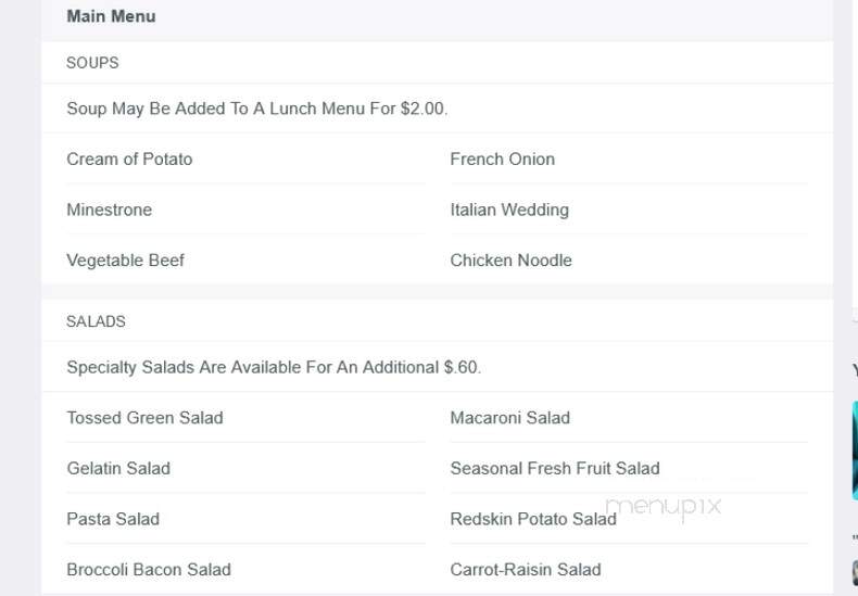 Rustic Lodge - Indiana, PA menu_pic