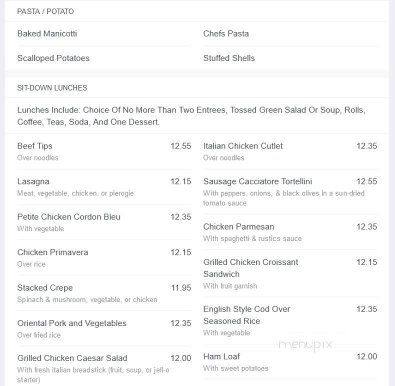 Rustic Lodge - Indiana, PA menu_pic