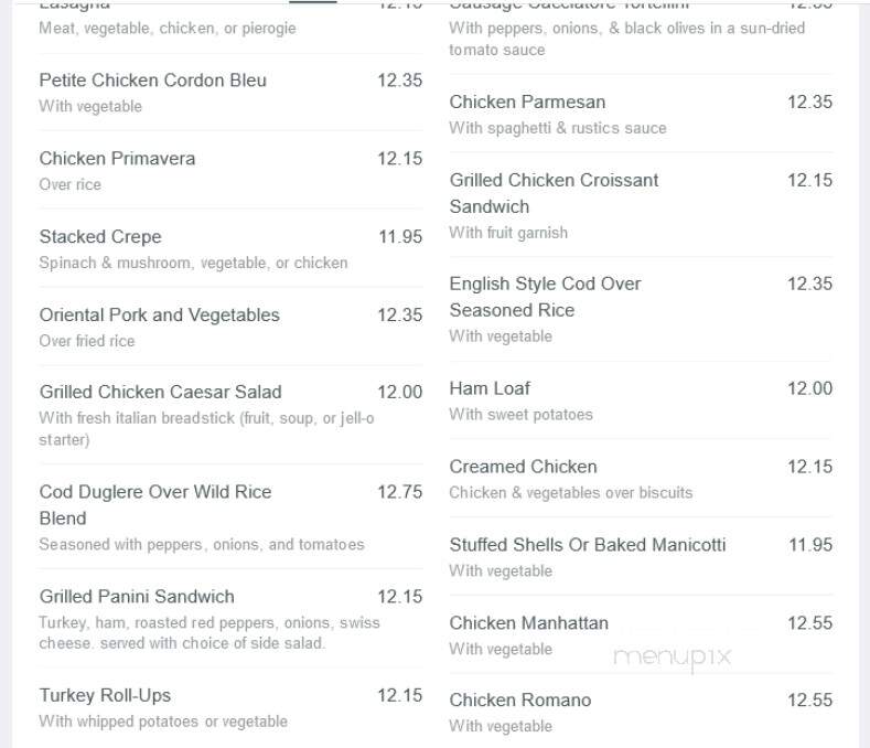 Rustic Lodge - Indiana, PA menu_pic