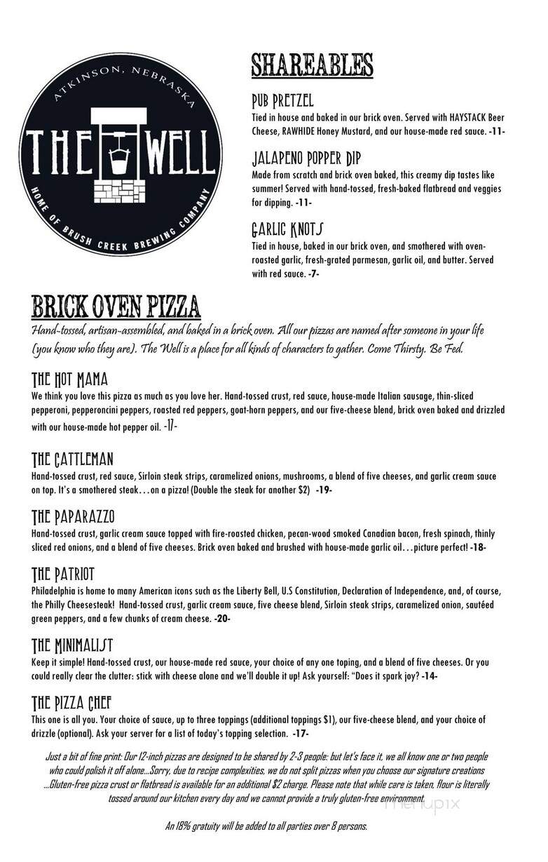 Brush Creek Brewery - Atkinson, NE menu_pic