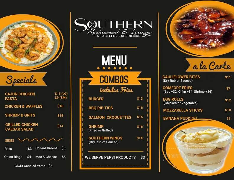 Southern Restaurant & Lounge - Louisville, KY menu_pic