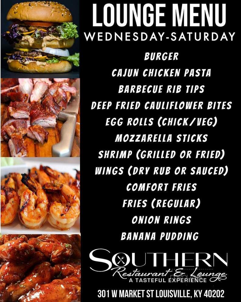 Southern Restaurant & Lounge - Louisville, KY menu_pic