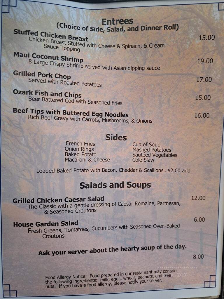 Bayside - Fairfield Bay, AR menu_pic