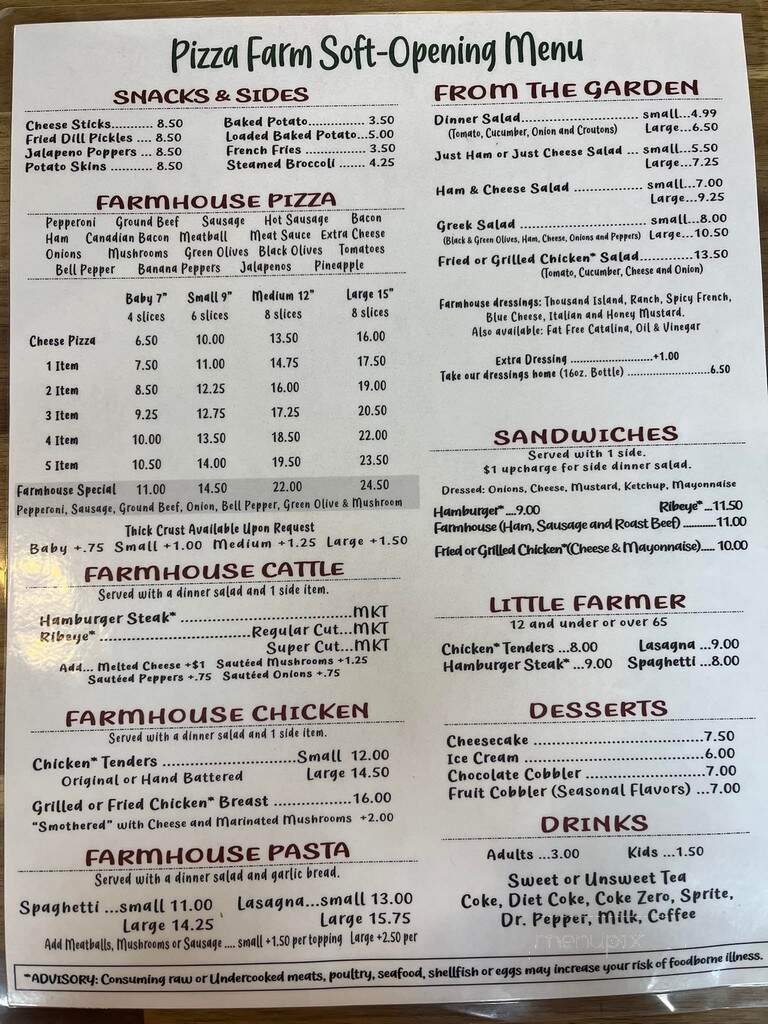 Pizza Farm - Rockmart, GA menu_pic