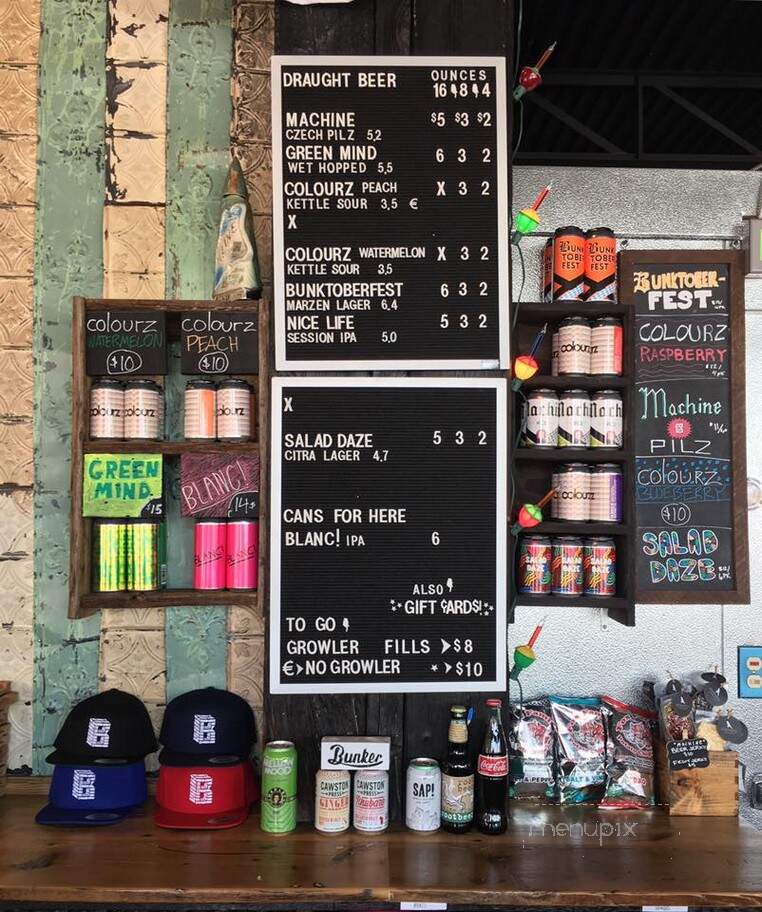 Bunker Brewing - Portland, ME menu_pic