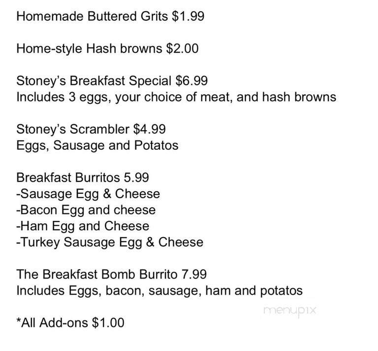 Stoney's Pizza & Market - Columbus, OH menu_pic