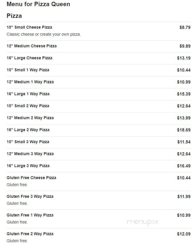 Pizza Queen - Bellingham, MA menu_pic