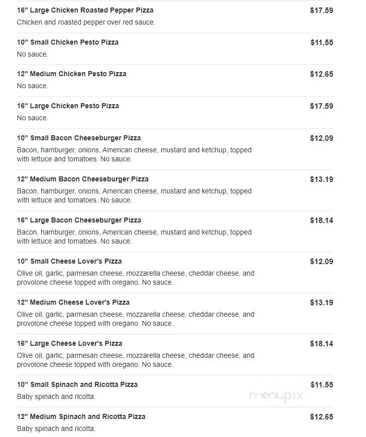 Pizza Queen - Bellingham, MA menu_pic