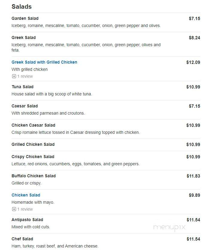 Pizza Queen - Bellingham, MA menu_pic