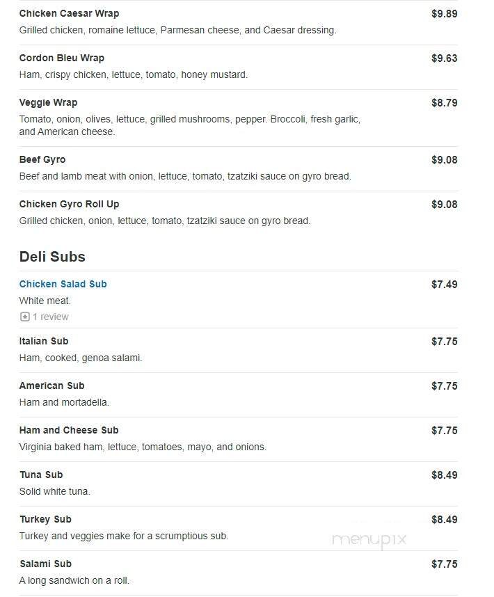 Pizza Queen - Bellingham, MA menu_pic