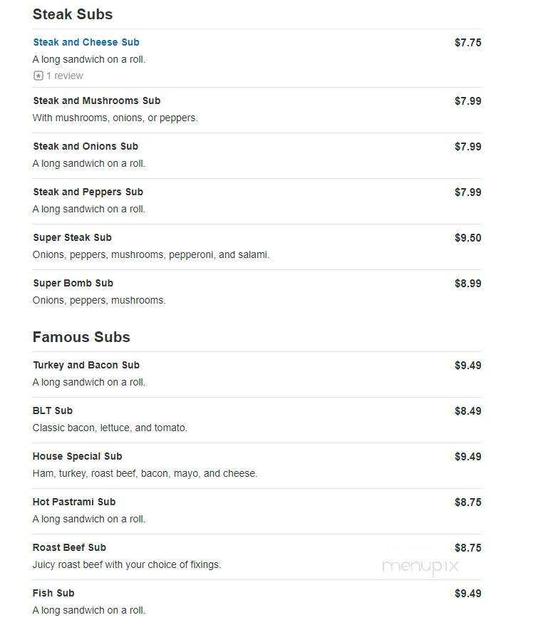 Pizza Queen - Bellingham, MA menu_pic