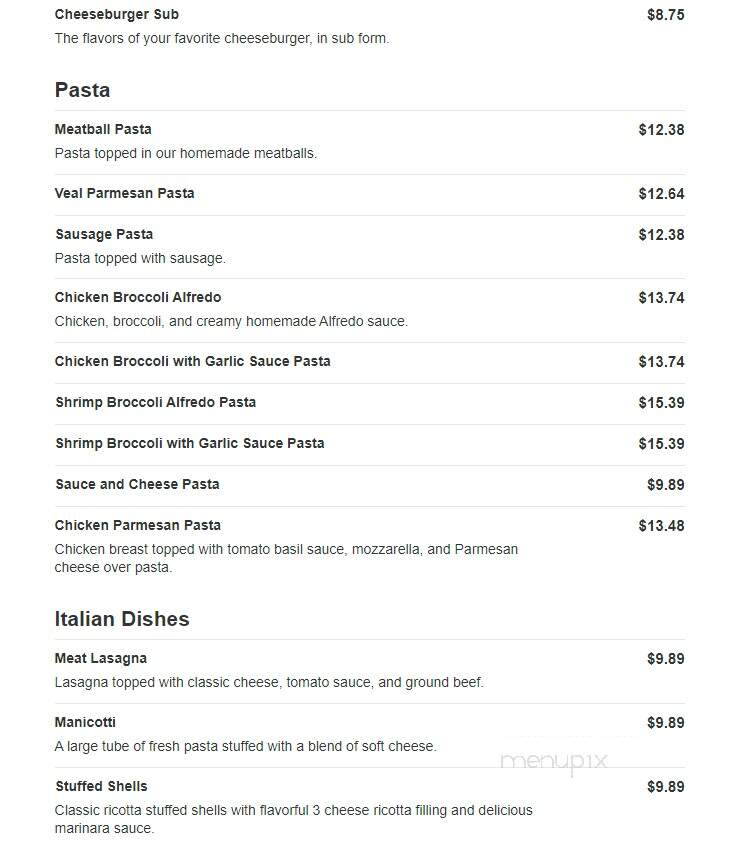 Pizza Queen - Bellingham, MA menu_pic