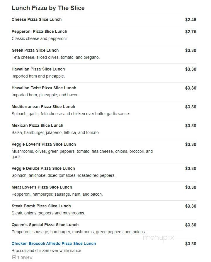 Pizza Queen - Bellingham, MA menu_pic