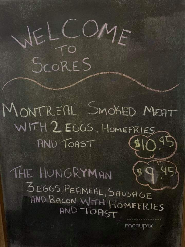 The Score Bar Grill - London, ON menu_pic