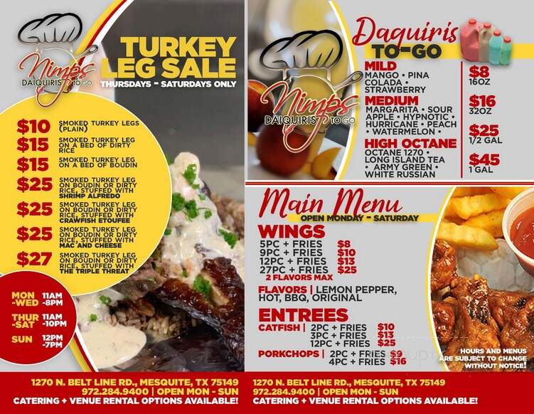Nimp's To Go - Mesquite, TX menu_pic