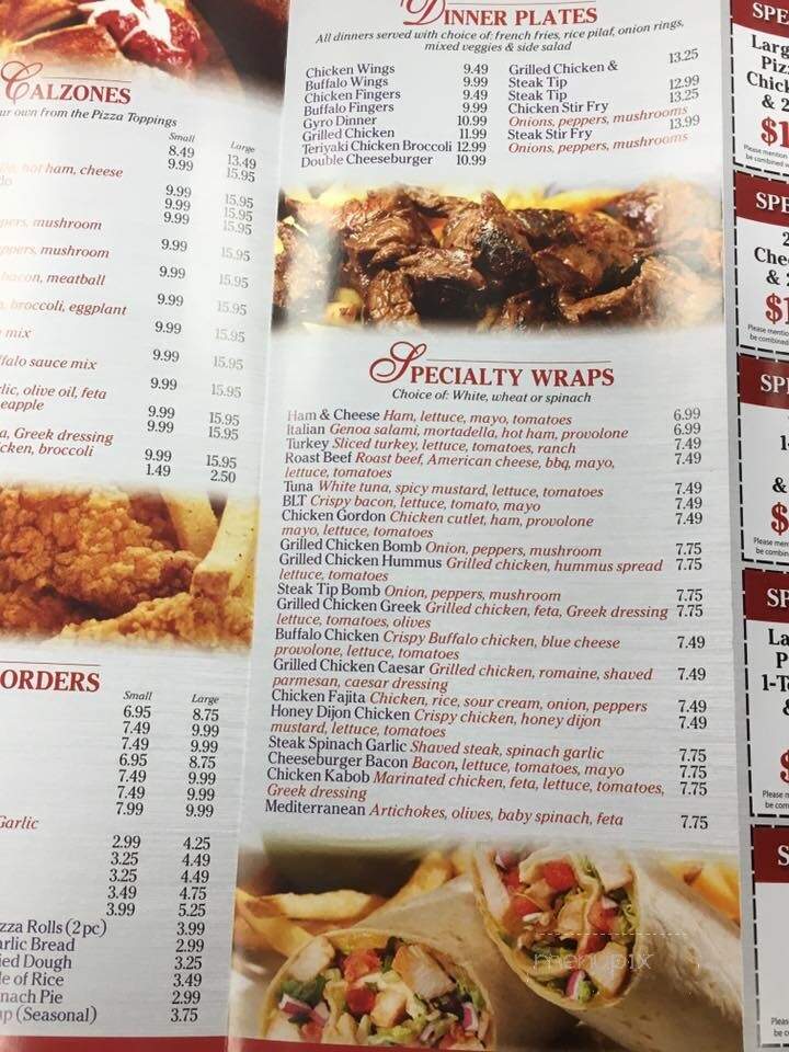 Aroma Pizza n'Grill - Foxborough, MA menu_pic