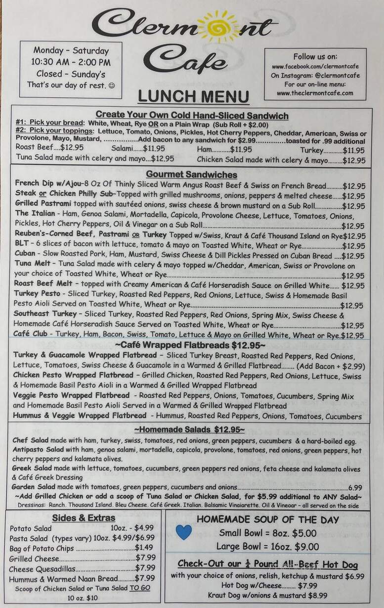 Clermont Cafe - Clermont, FL menu_pic