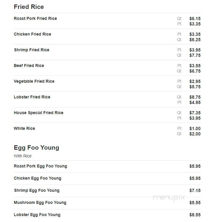 China Buffet - Colby, KS menu_pic