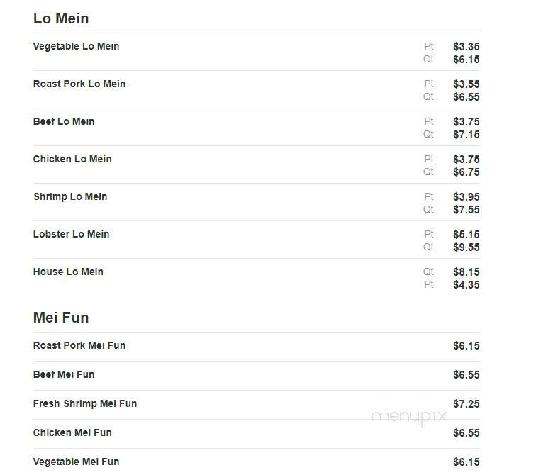 China Buffet - Colby, KS menu_pic