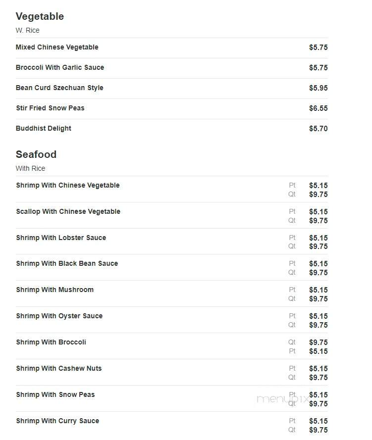 China Buffet - Colby, KS menu_pic