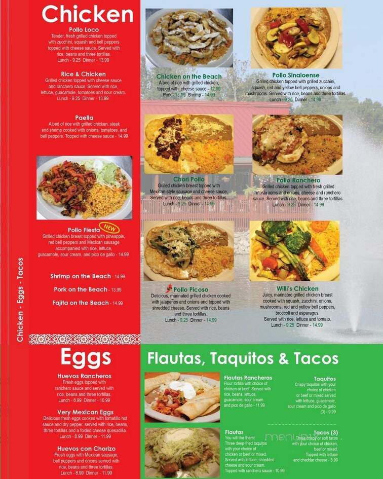 Acapulco Mexican Cuisine - La Grange, KY menu_pic