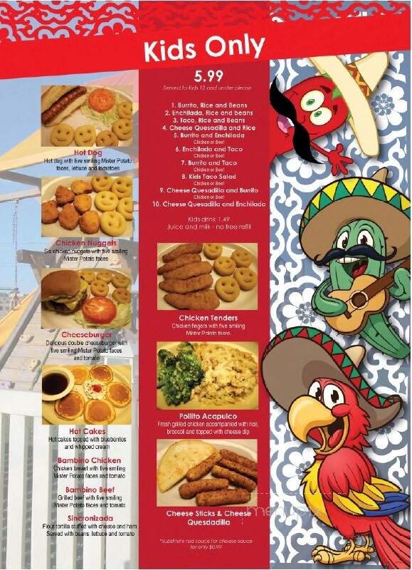 Acapulco Mexican Cuisine - La Grange, KY menu_pic
