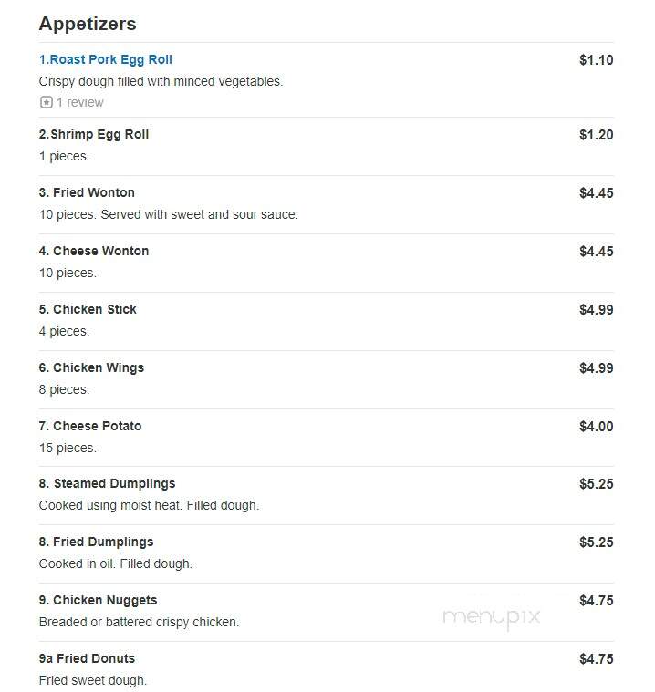 Super Buffet Chinese - Saint Cloud, MN menu_pic