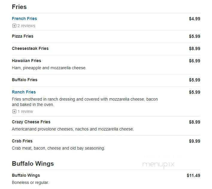 Romeo's Pizzeria - Myrtle Beach, SC menu_pic
