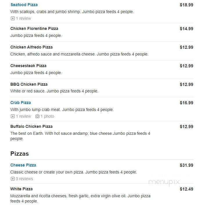 Romeo's Pizzeria - Myrtle Beach, SC menu_pic